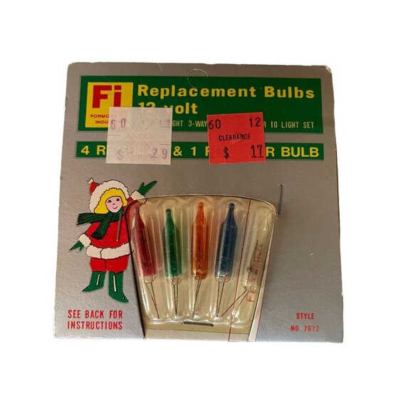 Vintage Fi 12 Volt Replacement Lights 5 Packages of 5 (25 Total) NEW Old Stock - Picture 3 of 11